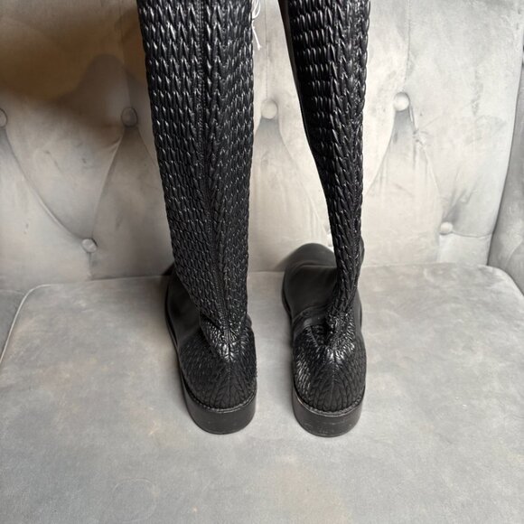 Cole Haan Black Leather & Stretch Riding Boots – Women’s Size 7.5 - Picture 7 of 14